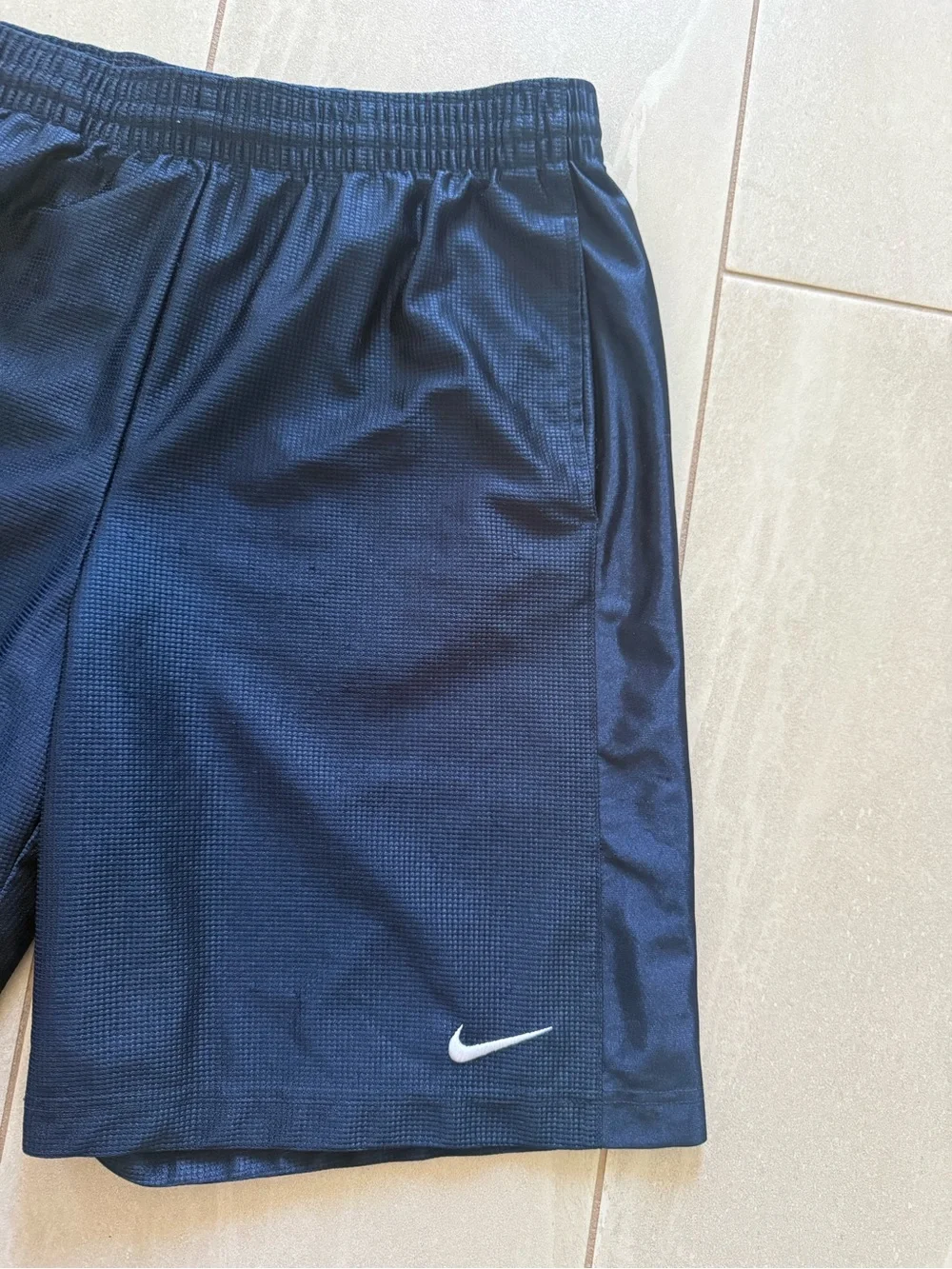 Nike Basketball Shorts Men’s L Navy Blue Dazzle Baggy Swoosh
